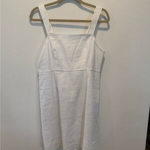 J. Crew Linen White Sleeveless Sundress NWT